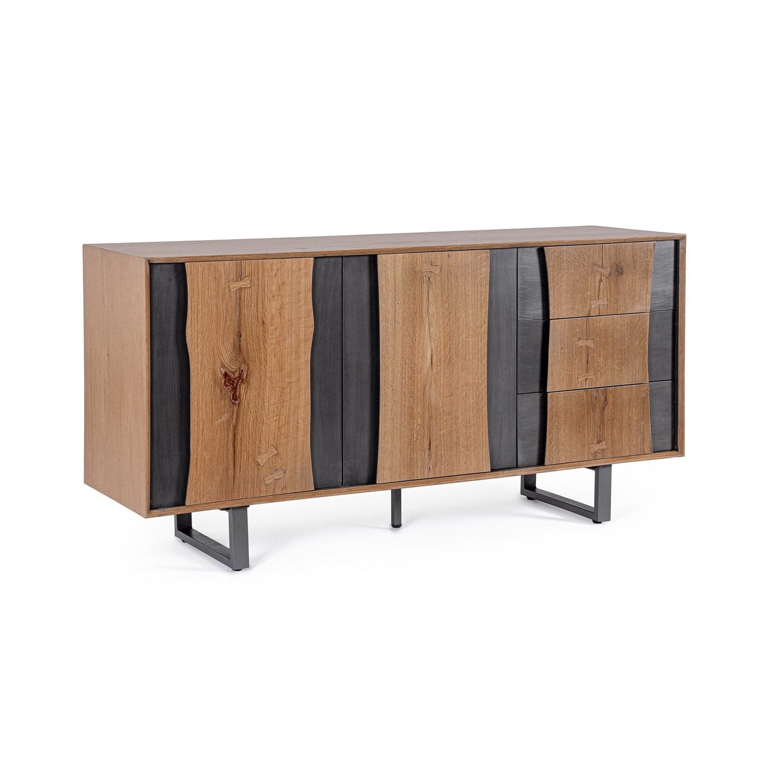 Cassettiera "Garwood" struttura in legno MDF con ante e cassetti in Credenze Decor Space - Altamura, commercioVirtuoso.it