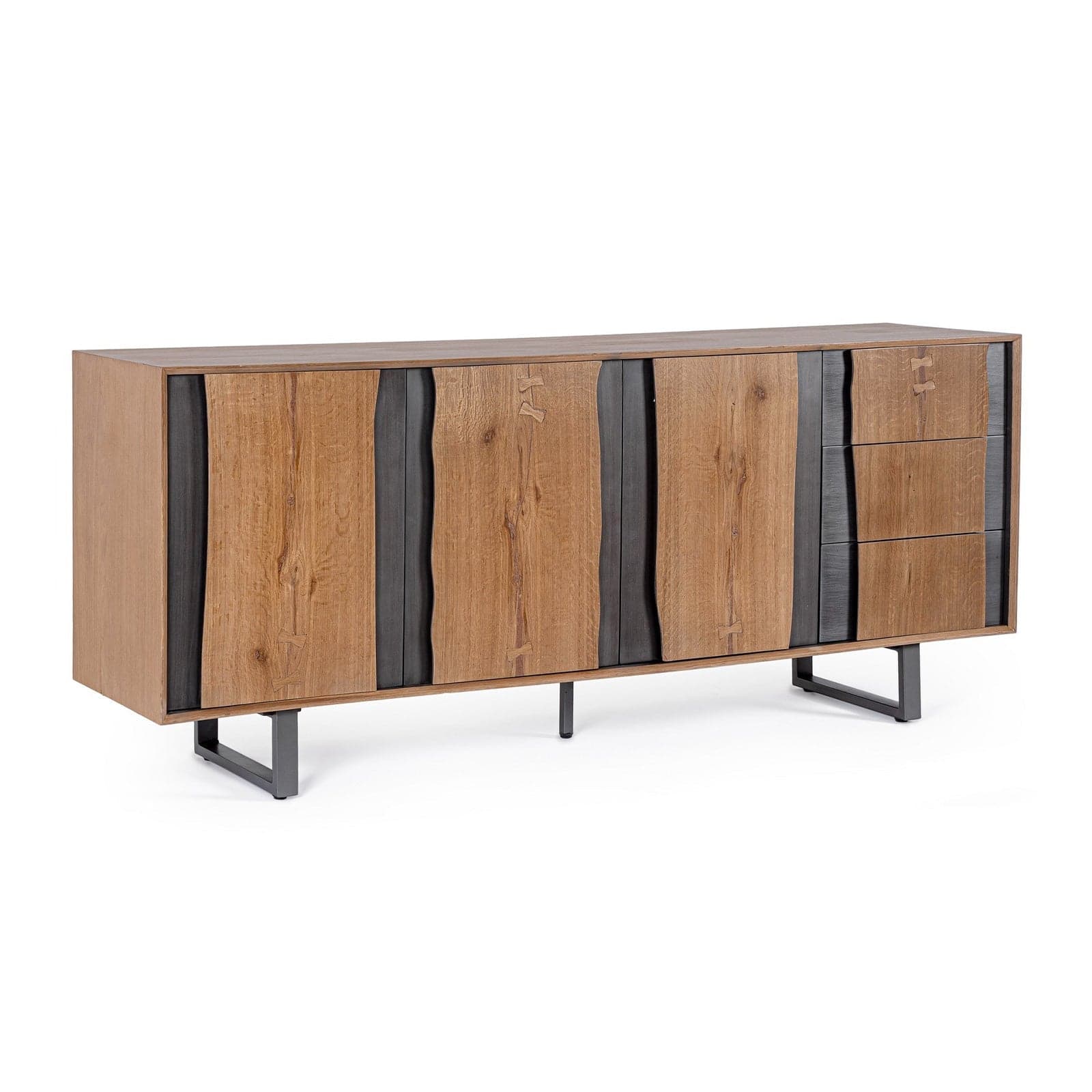 Cassettiera "Garwood" struttura in legno MDF con ante e cassetti - 24