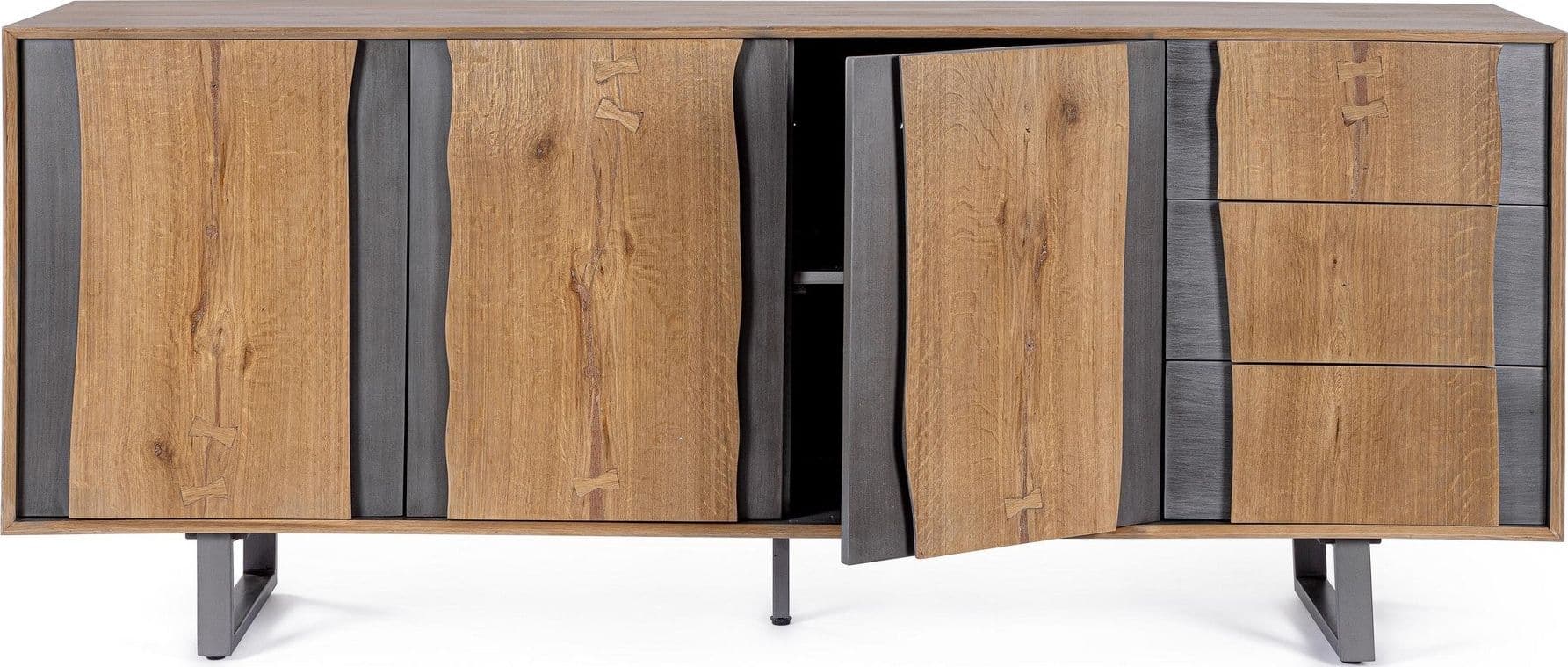 Cassettiera "Garwood" struttura in legno MDF con ante e cassetti - 25