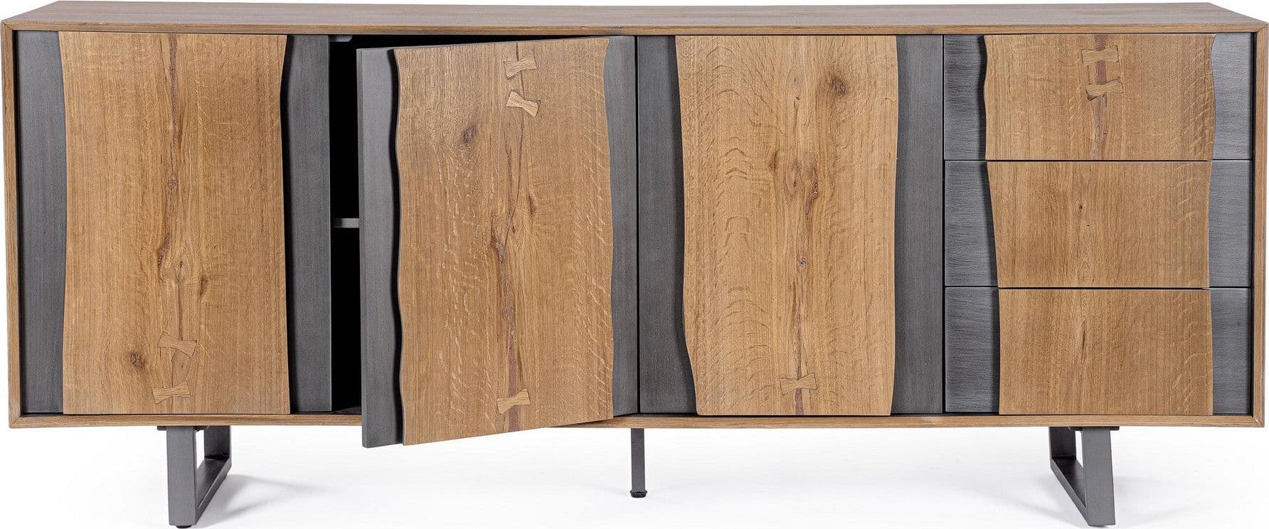 Cassettiera "Garwood" struttura in legno MDF con ante e cassetti - 26