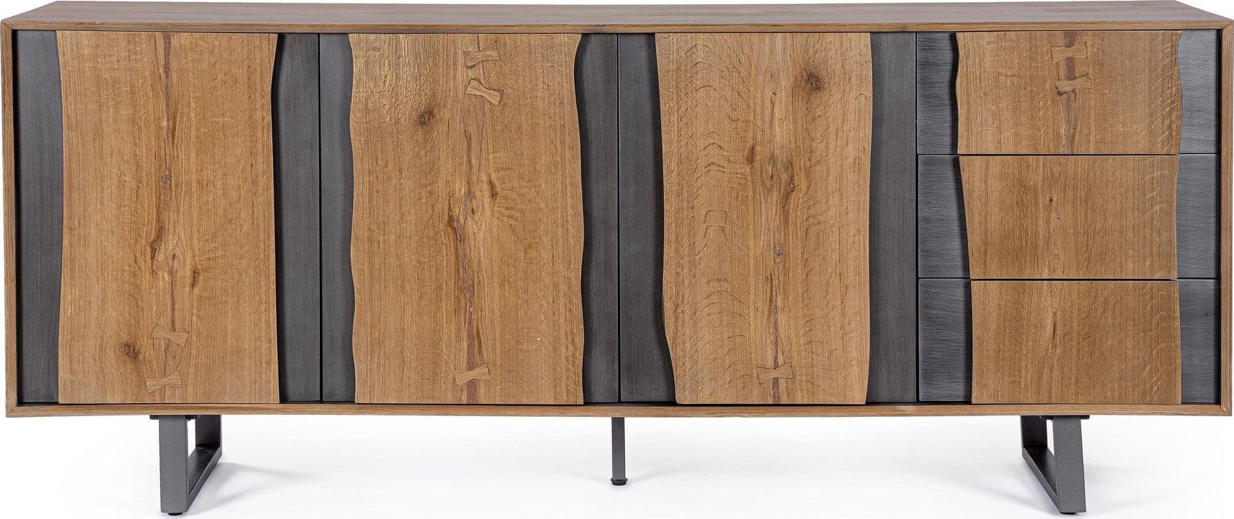 Cassettiera "Garwood" struttura in legno MDF con ante e cassetti - 30