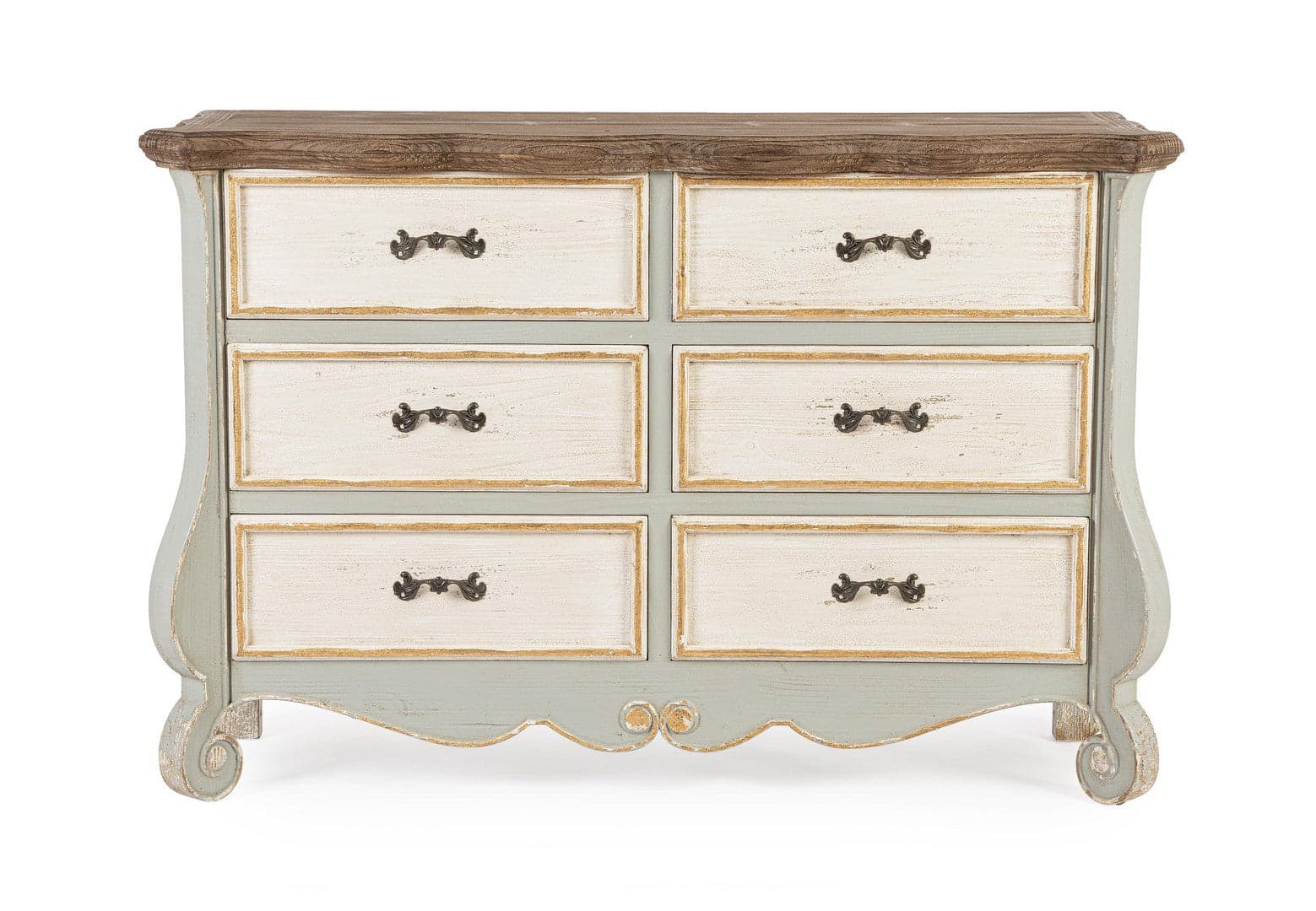 Cassettiera "Madeleine" struttura in legno di abete, cassetti e retro in legno MDF in Credenze Decor Space - Altamura, commercioVirtuoso.it