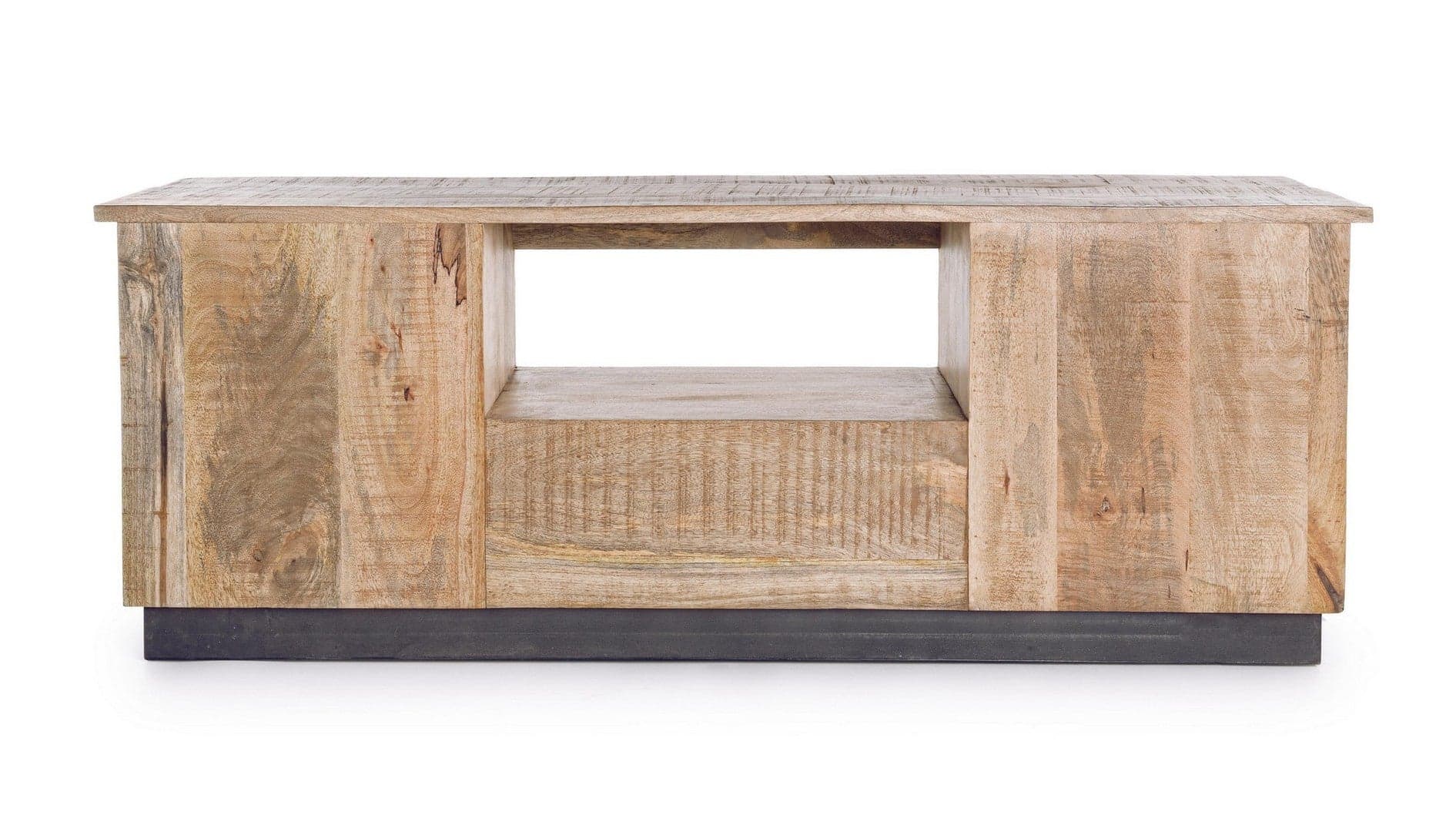 Mobile porta TV "Tudor" in legno di mango per interno 130 x 40 x h 50 cm in Pareti attrezzate Decor Space - Altamura, commercioVirtuoso.it