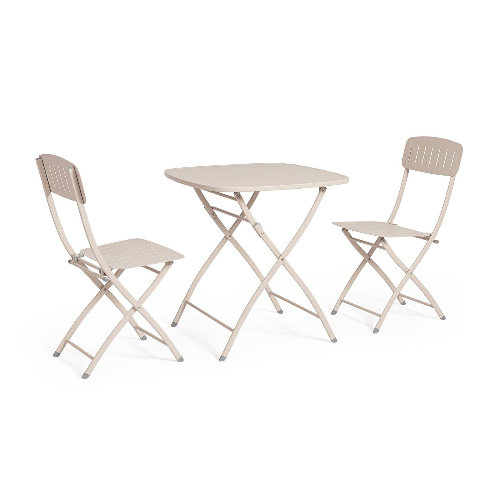 Set tavolo con 2 sedie "Bistrot" in acciaio verniciato per esterno - 26