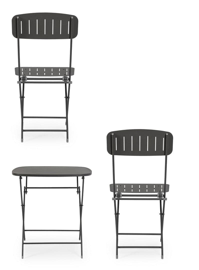 Set tavolo con 2 sedie "Bistrot" in acciaio verniciato per esterno in Tavoli standard Decor Space - Altamura, commercioVirtuoso.it