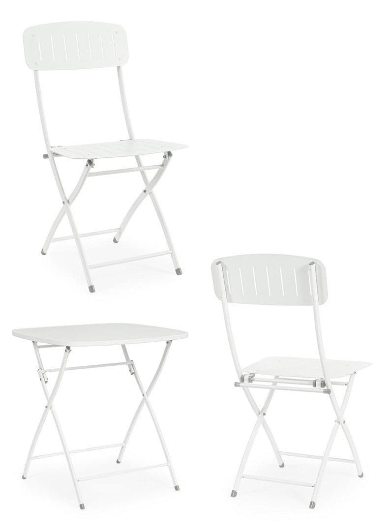 Set tavolo con 2 sedie "Bistrot" in acciaio verniciato per esterno in Tavoli standard Decor Space - Altamura, commercioVirtuoso.it