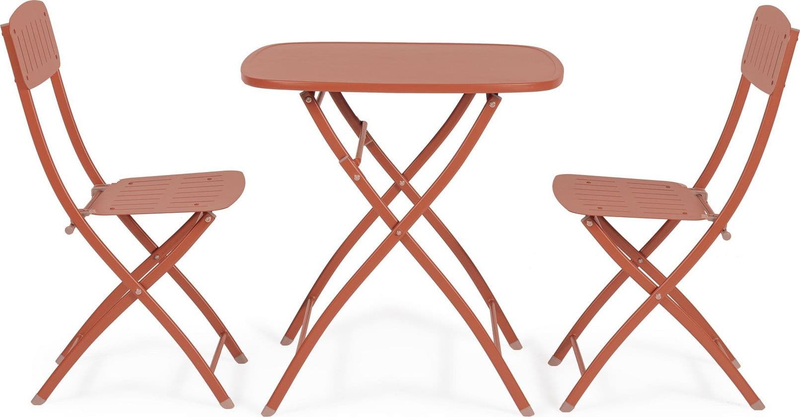 Set tavolo con 2 sedie "Bistrot" in acciaio verniciato per esterno - 24
