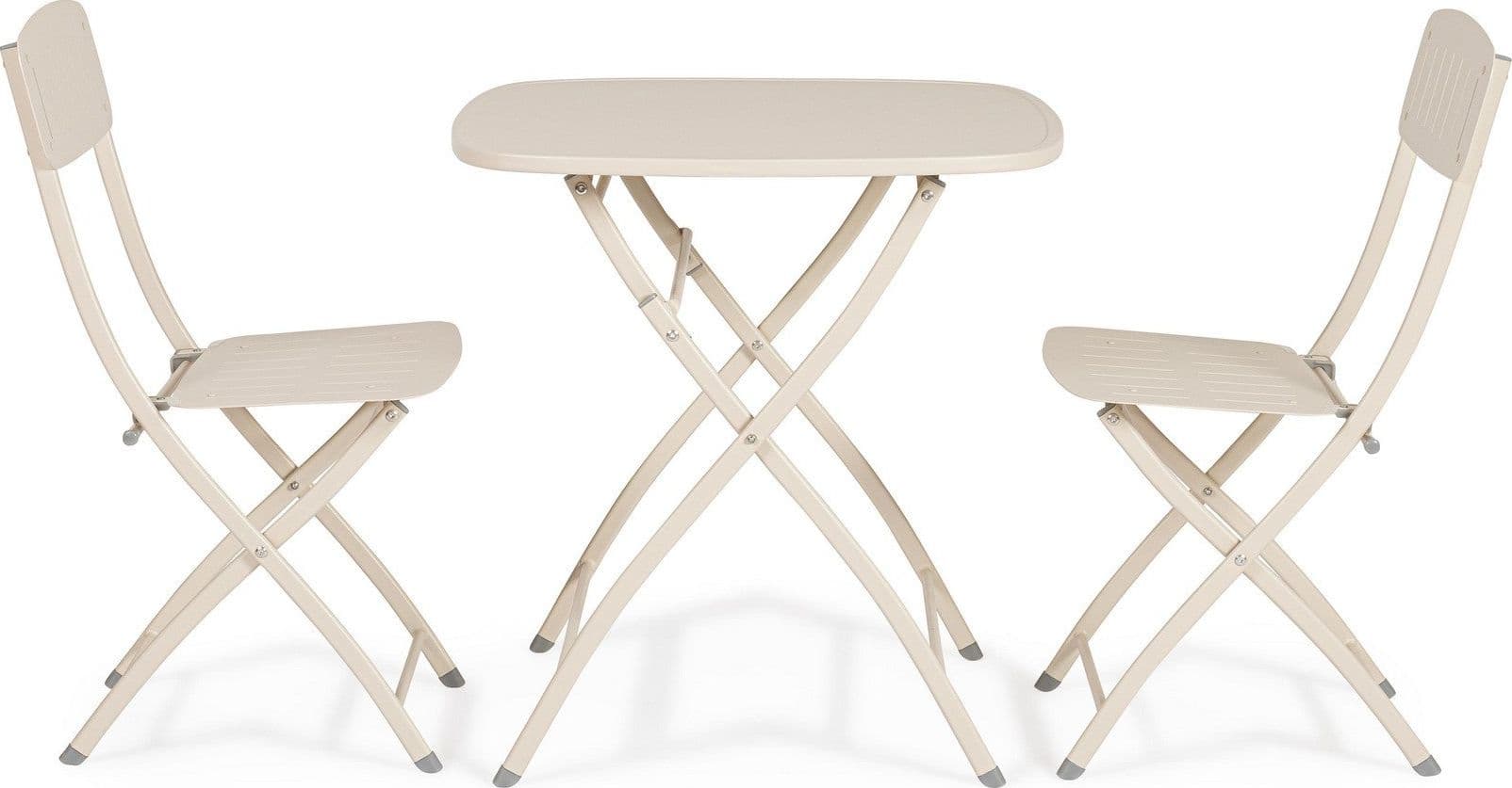 Set tavolo con 2 sedie "Bistrot" in acciaio verniciato per esterno - 29