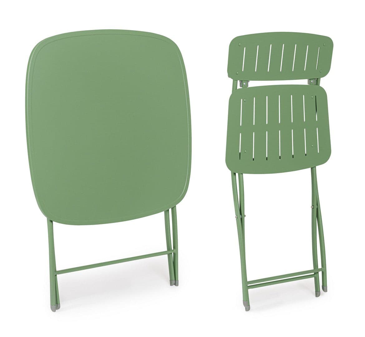 Set tavolo con 2 sedie "Bistrot" in acciaio verniciato per esterno in Tavoli standard Decor Space - Altamura, commercioVirtuoso.it