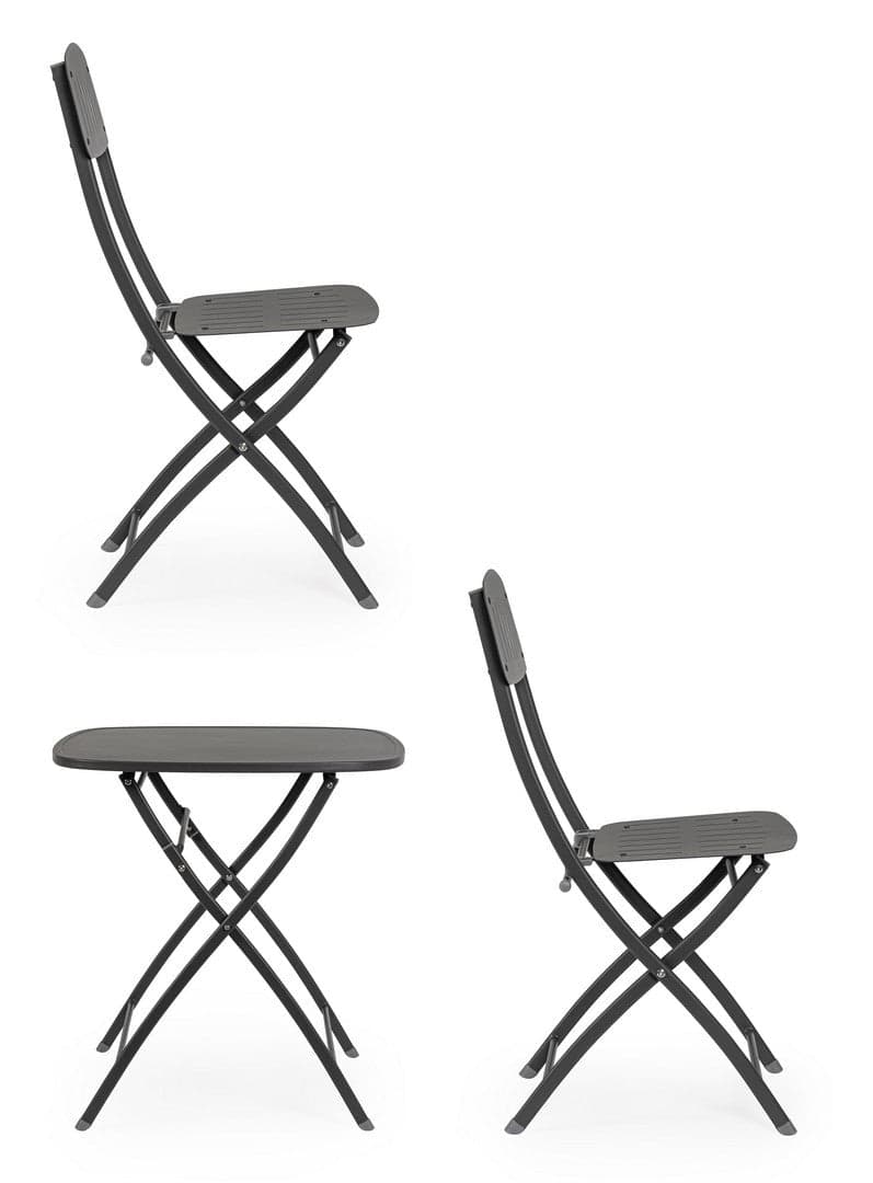 Set tavolo con 2 sedie "Bistrot" in acciaio verniciato per esterno in Tavoli standard Decor Space - Altamura, commercioVirtuoso.it