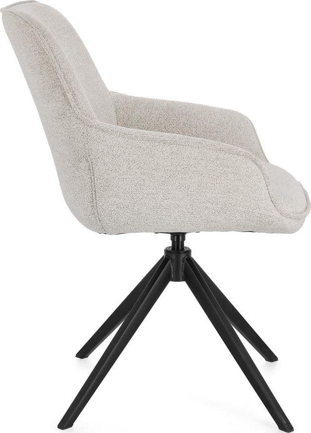 Sedia "Matilda" con braccioli seduta in compensato e gambe in acciaio da interno in Sedie Decor Space - Altamura, commercioVirtuoso.it