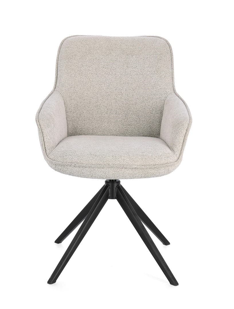 Sedia "Matilda" con braccioli seduta in compensato e gambe in acciaio da interno in Sedie Decor Space - Altamura, commercioVirtuoso.it