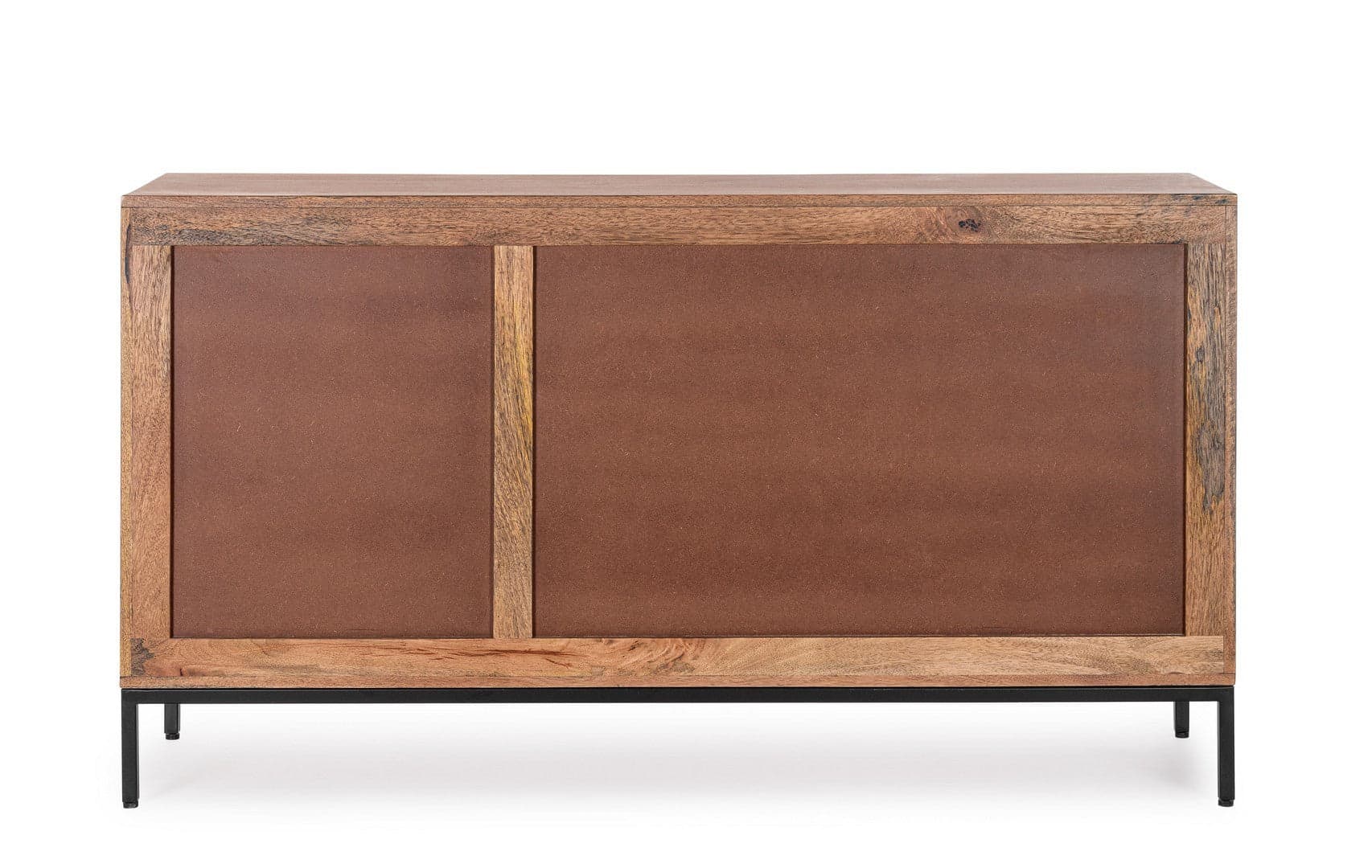 Cassettiera "Kindia" struttura in legno di mango massiccio con mensole e ante lavorate a mano in Credenze Decor Space - Altamura, commercioVirtuoso.it