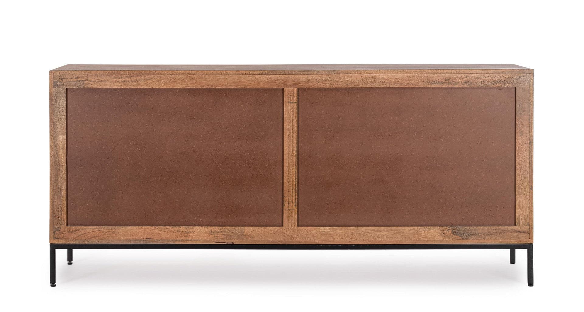 Cassettiera "Kindia" struttura in legno di mango massiccio con mensole e ante lavorate a mano in Credenze Decor Space - Altamura, commercioVirtuoso.it