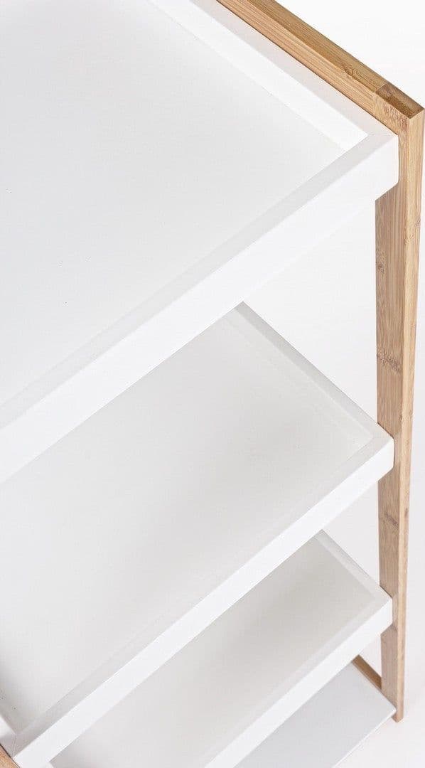 Porta oggetti "Brooklyn" struttura in bambù e ripiani in MDF per interno in Librerie Decor Space - Altamura, commercioVirtuoso.it