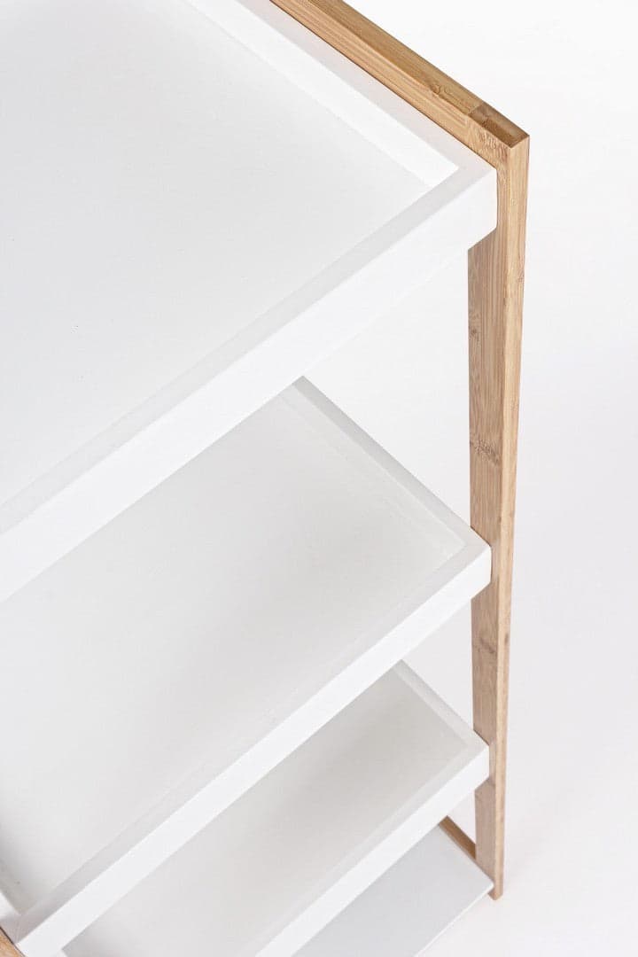 Porta oggetti "Brooklyn" struttura in bambù e ripiani in MDF per interno in Librerie Decor Space - Altamura, commercioVirtuoso.it