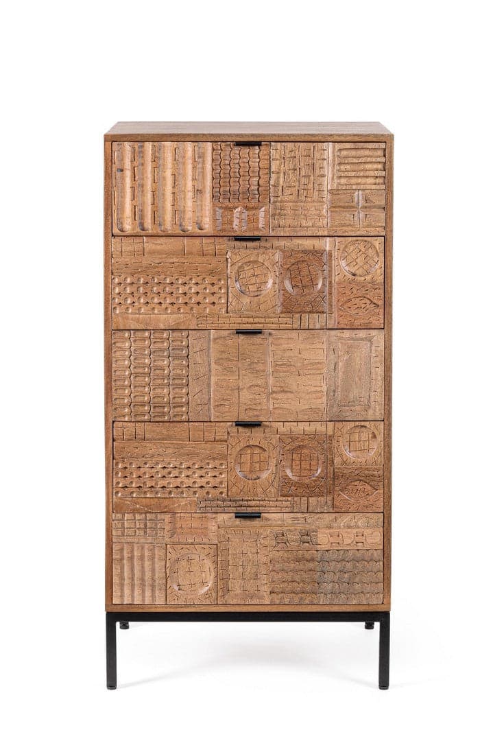 Cassettiera "Kindia" struttura in legno mango massiccio per interni in Cassettiere Decor Space - Altamura, commercioVirtuoso.it