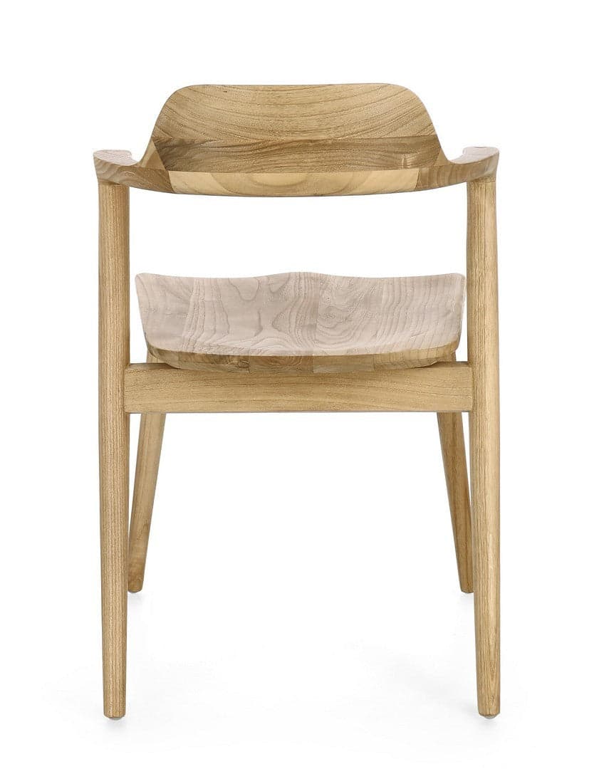Sedia "Amery" in legno sungkai con braccioli da interno in Sedie Decor Space - Altamura, commercioVirtuoso.it