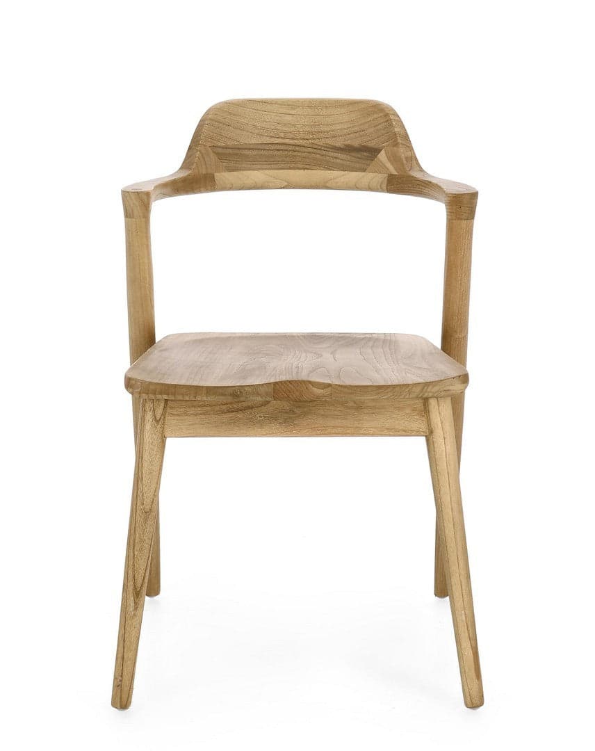 Sedia "Amery" in legno sungkai con braccioli da interno in Sedie Decor Space - Altamura, commercioVirtuoso.it