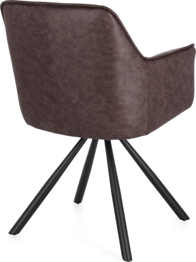 Sedia "Breval" con braccioli struttura in compensato girevole da interno in Sedie Decor Space - Altamura, commercioVirtuoso.it