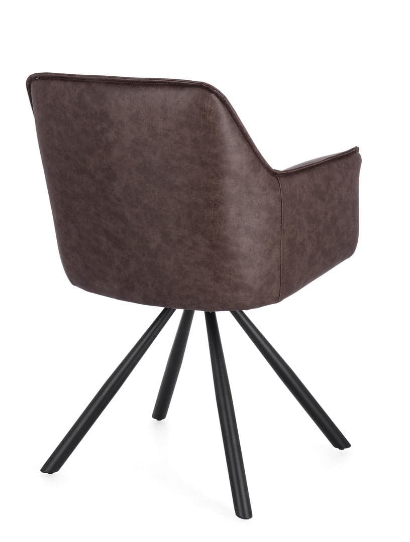 Sedia "Breval" con braccioli struttura in compensato girevole da interno in Sedie Decor Space - Altamura, commercioVirtuoso.it