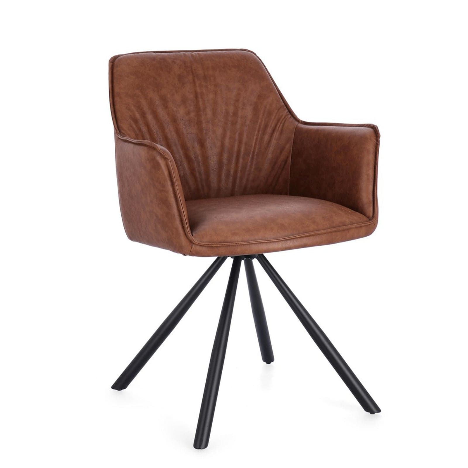 Sedia "Breval" con braccioli struttura in compensato girevole da interno in Sedie Decor Space - Altamura, commercioVirtuoso.it