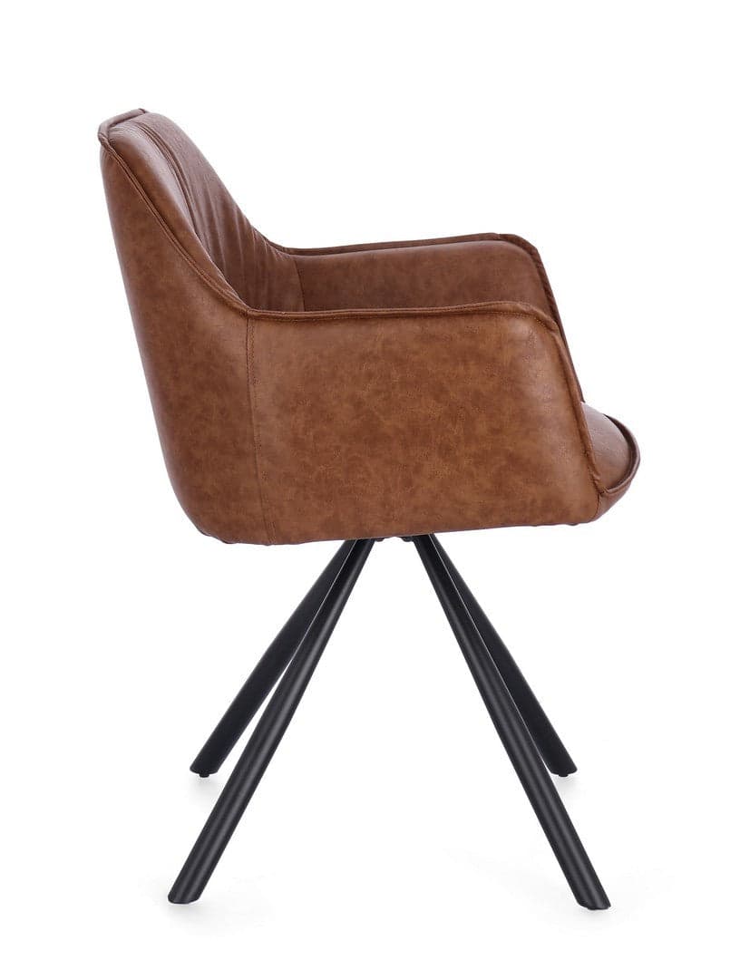 Sedia "Breval" con braccioli struttura in compensato girevole da interno in Sedie Decor Space - Altamura, commercioVirtuoso.it
