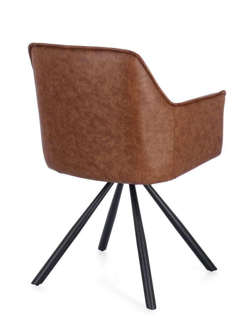Sedia "Breval" con braccioli struttura in compensato girevole da interno in Sedie Decor Space - Altamura, commercioVirtuoso.it