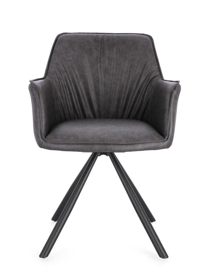 Sedia "Breval" con braccioli struttura in compensato girevole da interno in Sedie Decor Space - Altamura, commercioVirtuoso.it