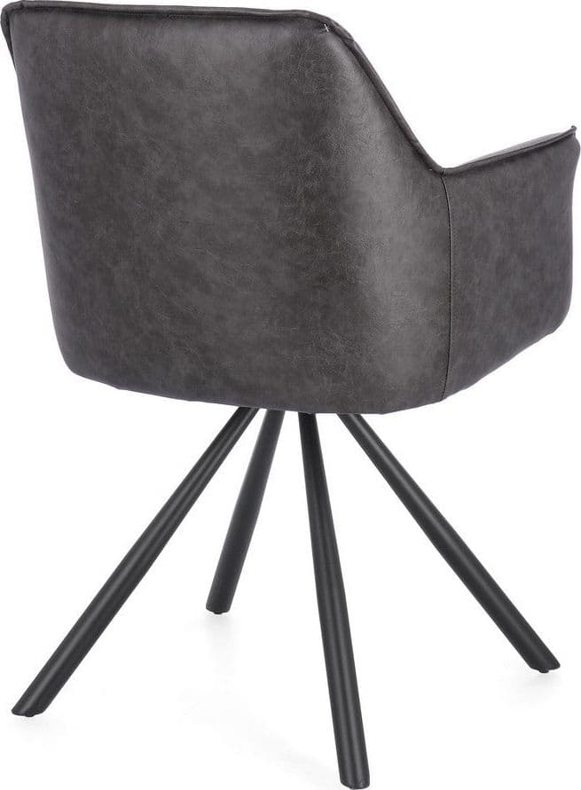 Sedia "Breval" con braccioli struttura in compensato girevole da interno in Sedie Decor Space - Altamura, commercioVirtuoso.it
