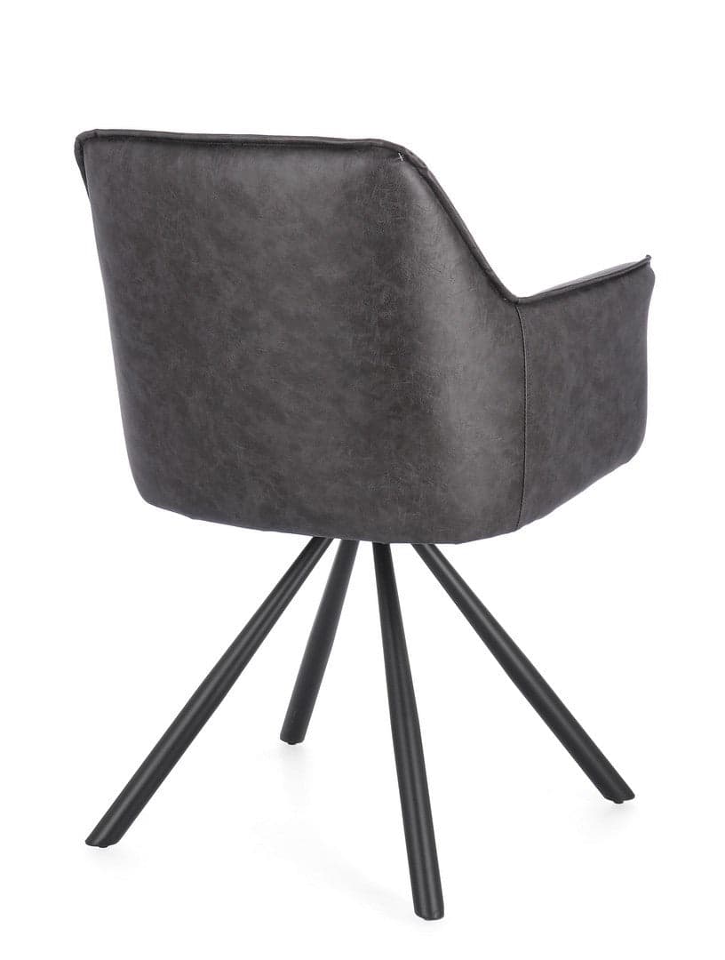 Sedia "Breval" con braccioli struttura in compensato girevole da interno in Sedie Decor Space - Altamura, commercioVirtuoso.it