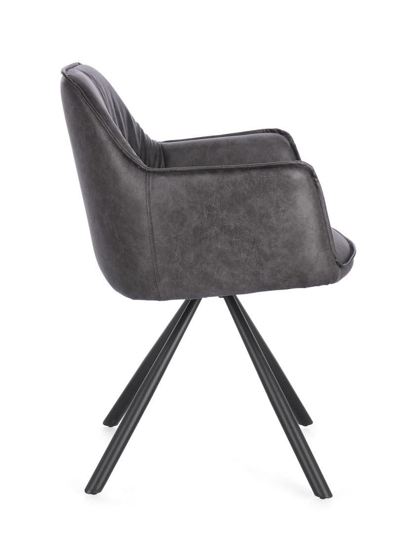 Sedia "Breval" con braccioli struttura in compensato girevole da interno in Sedie Decor Space - Altamura, commercioVirtuoso.it