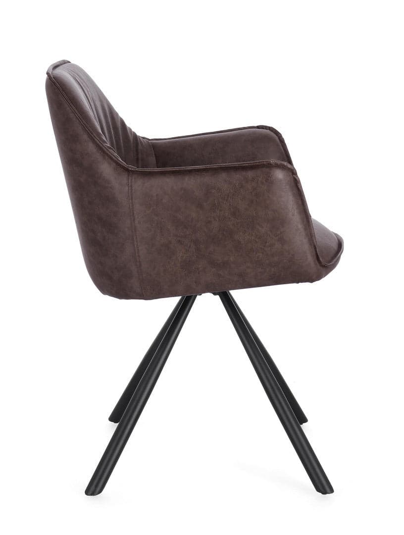 Sedia "Breval" con braccioli struttura in compensato girevole da interno in Sedie Decor Space - Altamura, commercioVirtuoso.it