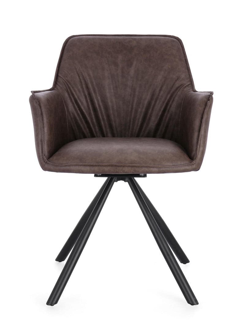 Sedia "Breval" con braccioli struttura in compensato girevole da interno in Sedie Decor Space - Altamura, commercioVirtuoso.it