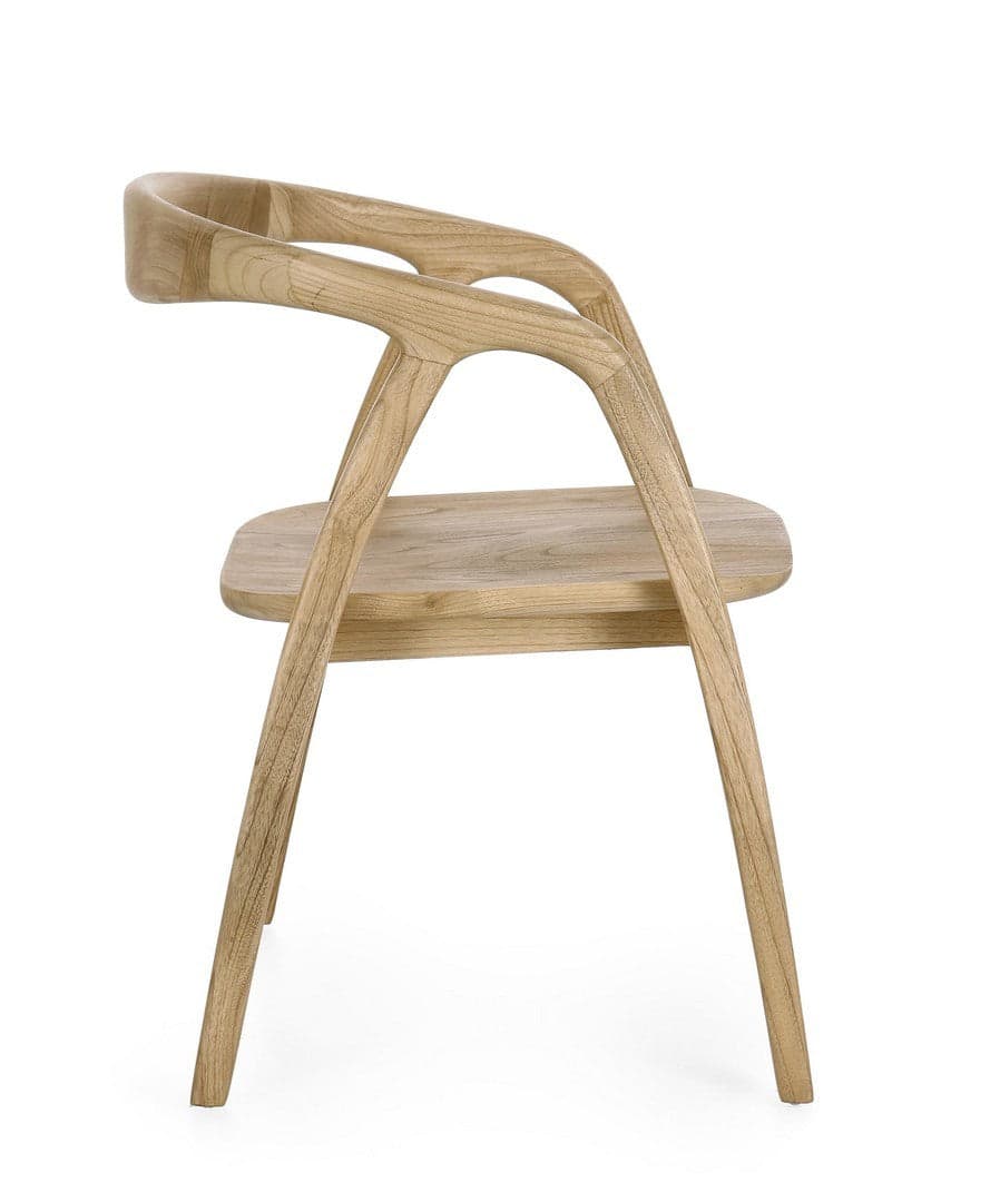 Sedia "Adalyn" in legno sungkai con braccioli da interno in Sedie Decor Space - Altamura, commercioVirtuoso.it
