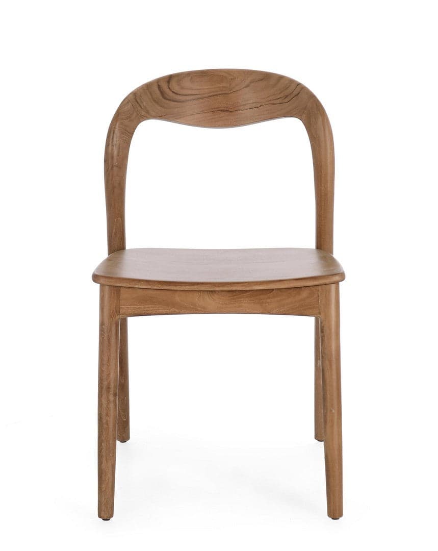 Sedia "Miley" in legno teak con vernice a base di nitrocellulosa da interno in Sedie Decor Space - Altamura, commercioVirtuoso.it