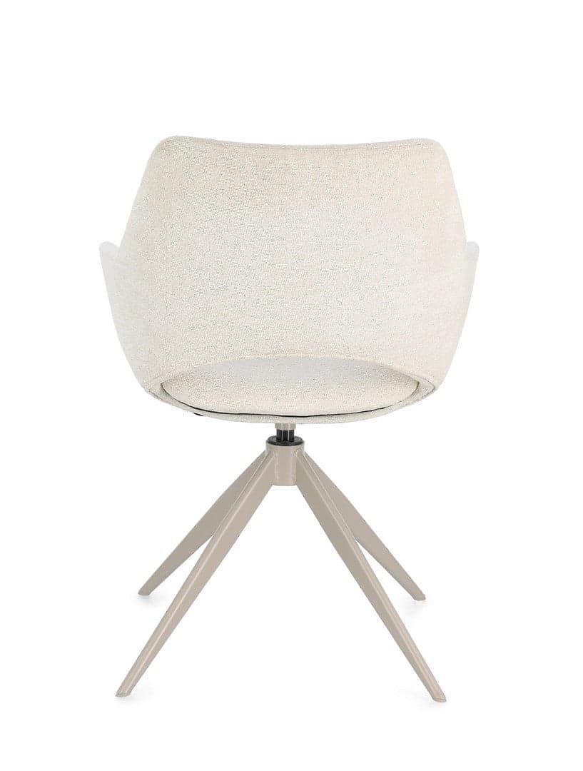 Sedia "Vivian" con braccioli seduta in compensato e gambe in acciaio da interno in Sedie Decor Space - Altamura, commercioVirtuoso.it