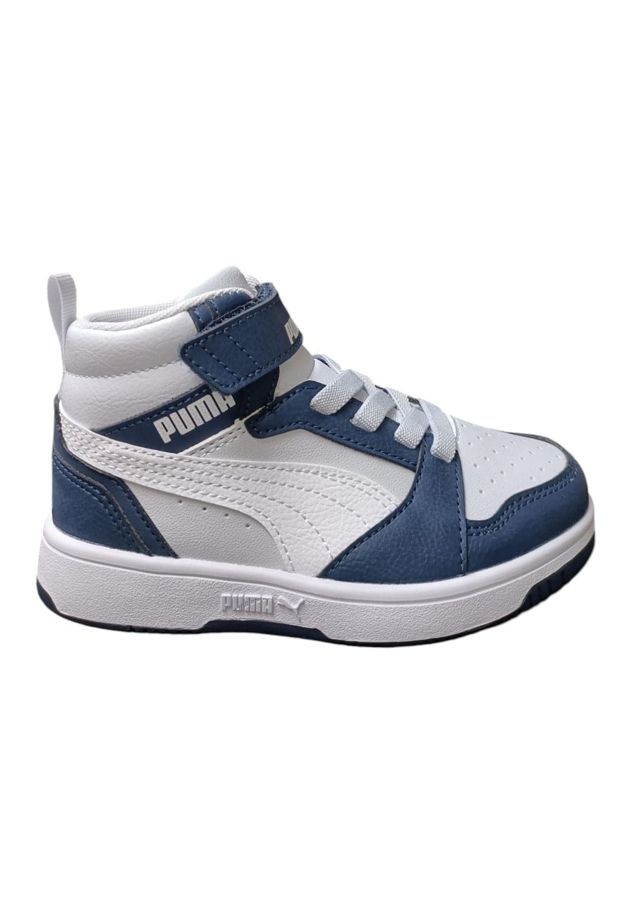 Scarpe sneakers Unisex bambini PUMA REBOUND  bianco-nero laccio elastico e velcro in Ballerine Scarpetteria Gica - Trani, commercioVirtuoso.it