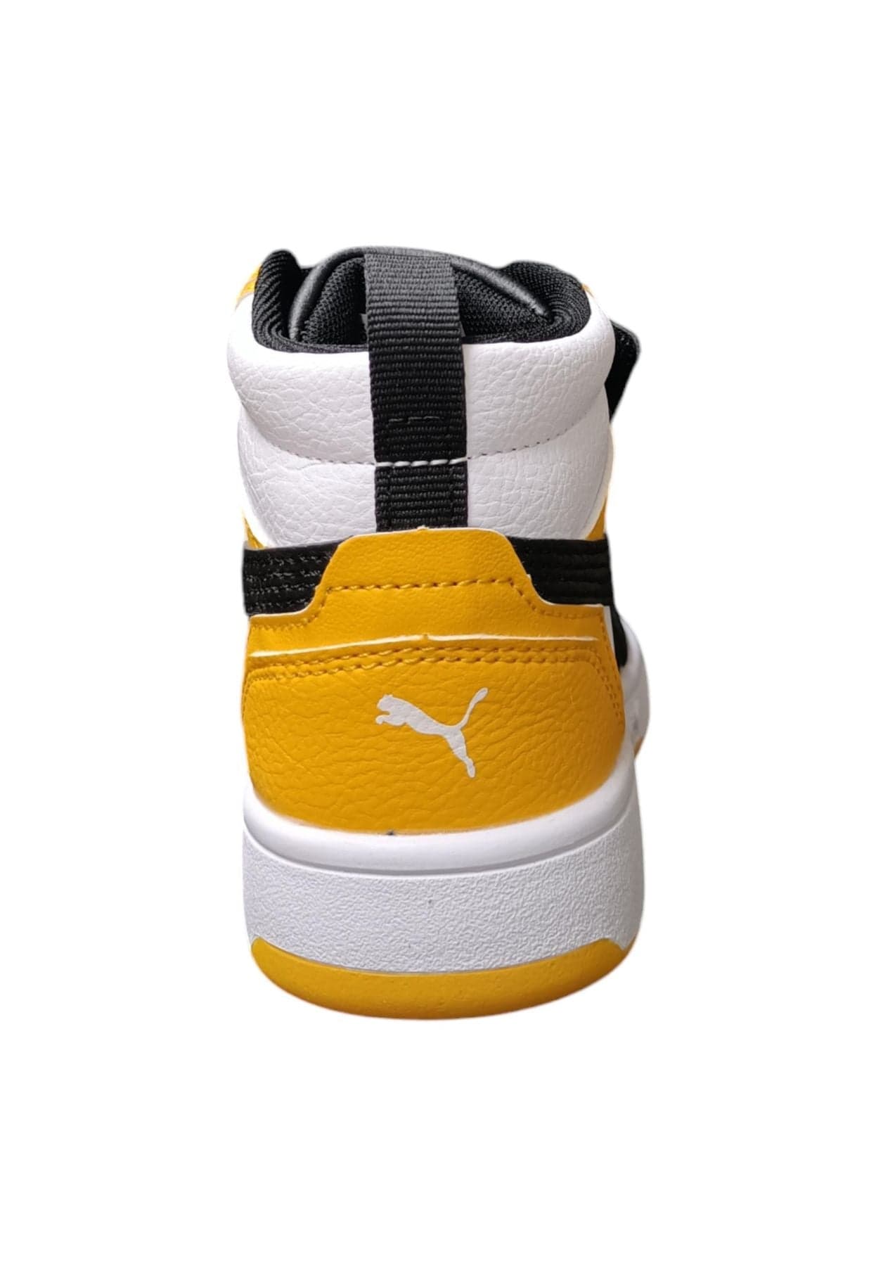 Scarpe sneakers Unisex bambini PUMA REBOUND  bianco-nero-giallo laccio elastico e velcro in Ballerine Scarpetteria Gica - Trani, commercioVirtuoso.it