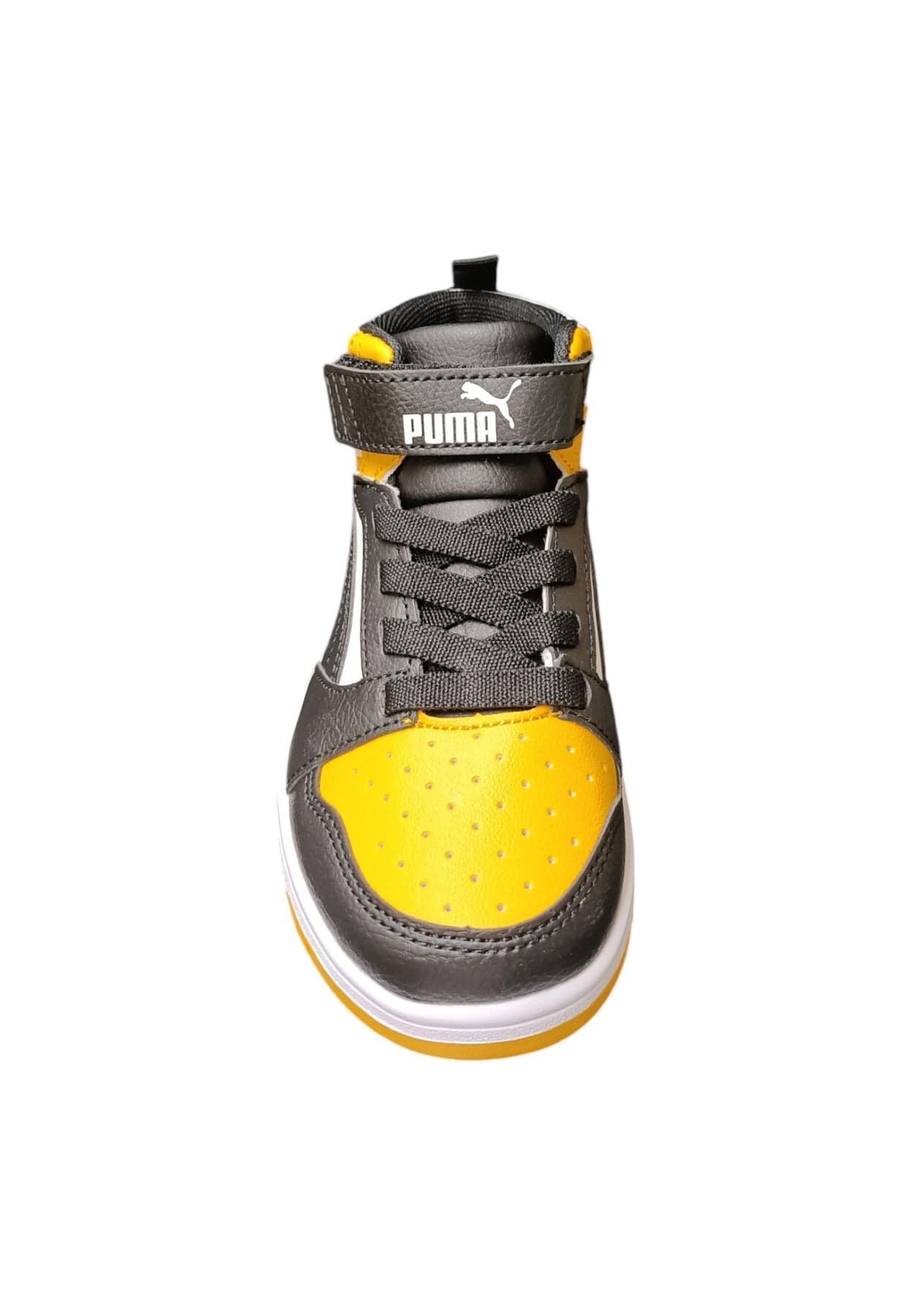 Scarpe sneakers Unisex bambini PUMA REBOUND  bianco-nero-giallo laccio elastico e velcro in Ballerine Scarpetteria Gica - Trani, commercioVirtuoso.it