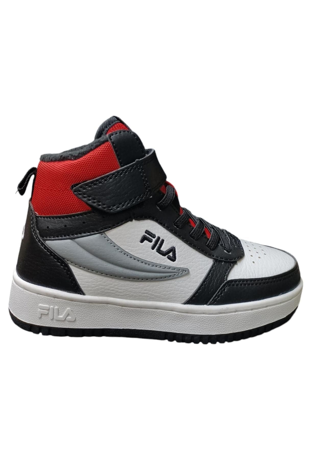 Scarpe sneakers Unisex bambino fila REGA bianco-nero-rosso laccio elastico e vecro in Ballerine Scarpetteria Gica - Trani, commercioVirtuoso.it