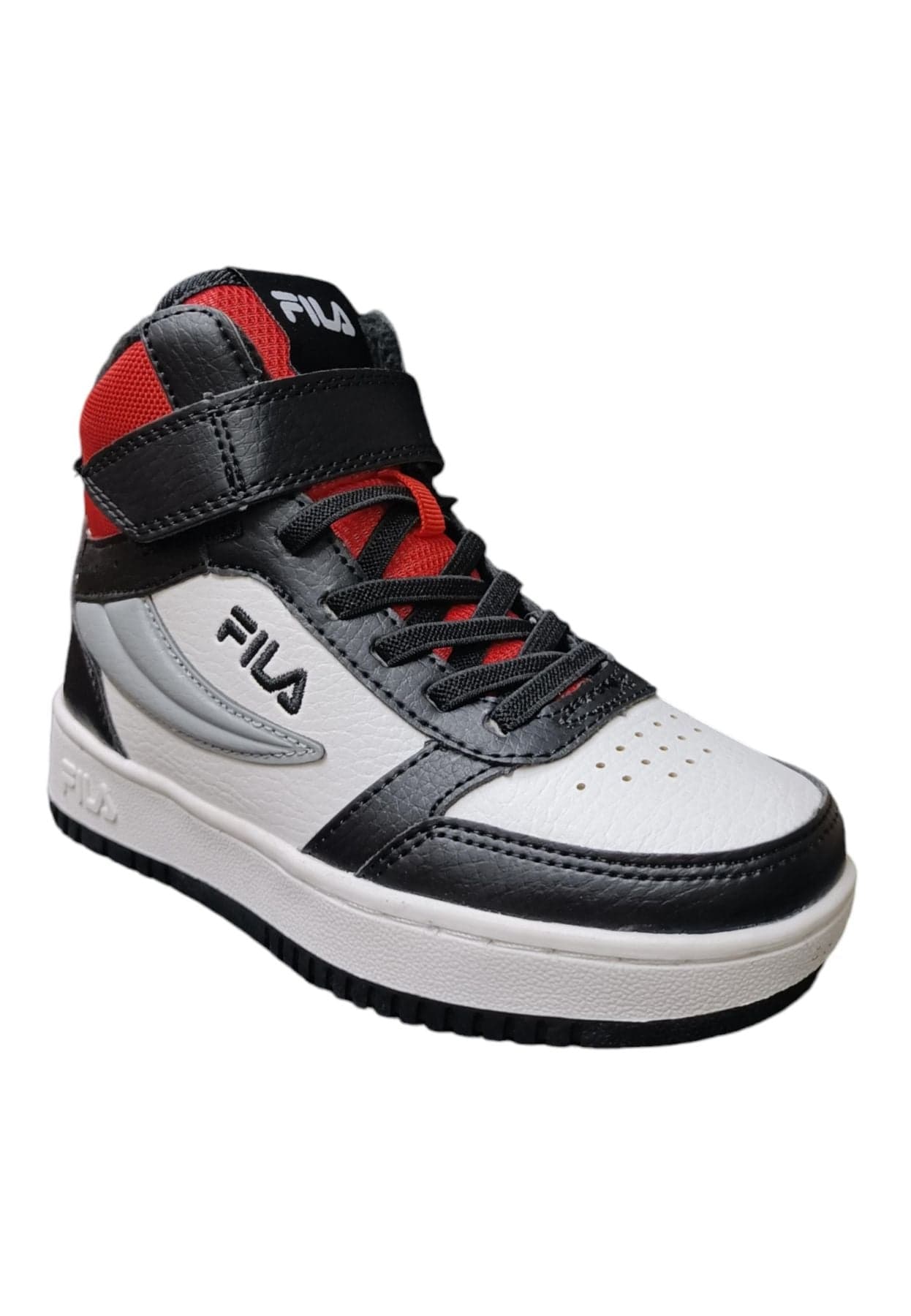 Scarpe sneakers Unisex bambino fila REGA bianco-nero-rosso laccio elastico e vecro in Ballerine Scarpetteria Gica - Trani, commercioVirtuoso.it