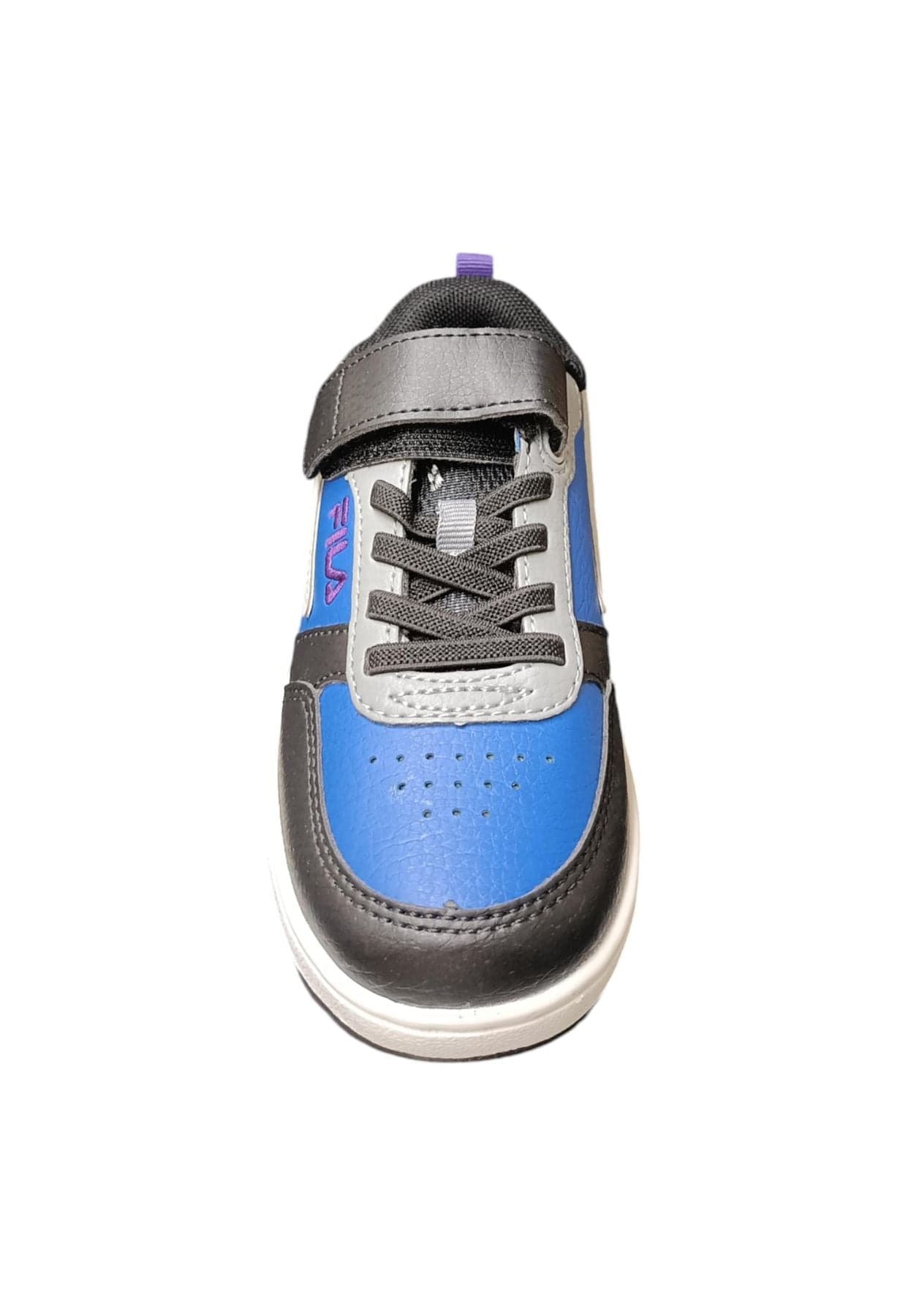 Scarpe sneakers Unisex bambini fila REGA  bianco-nero-celeste-grigio laccio elastico e velcro in Ballerine Scarpetteria Gica - Trani, commercioVirtuoso.it