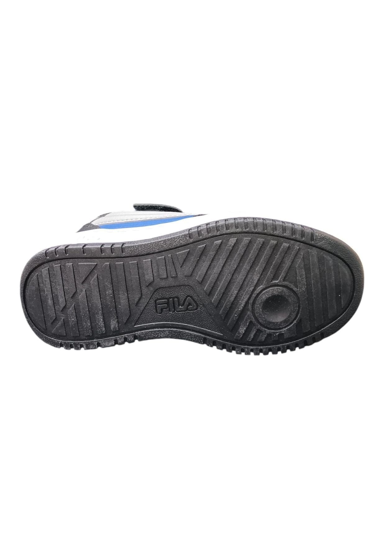 Scarpe sneakers Unisex bambini fila REGA  bianco-nero-celeste-grigio laccio elastico e velcro in Ballerine Scarpetteria Gica - Trani, commercioVirtuoso.it