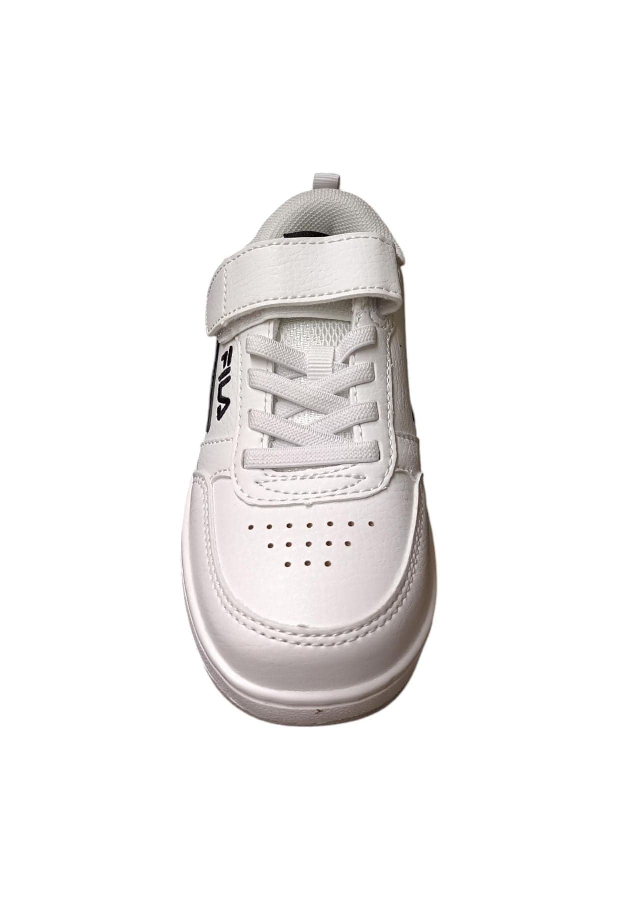 Scarpe sneakers Unisex bambini fila REGA  bianco-nero-celeste-grigio laccio elastico e velcro in Ballerine Scarpetteria Gica - Trani, commercioVirtuoso.it