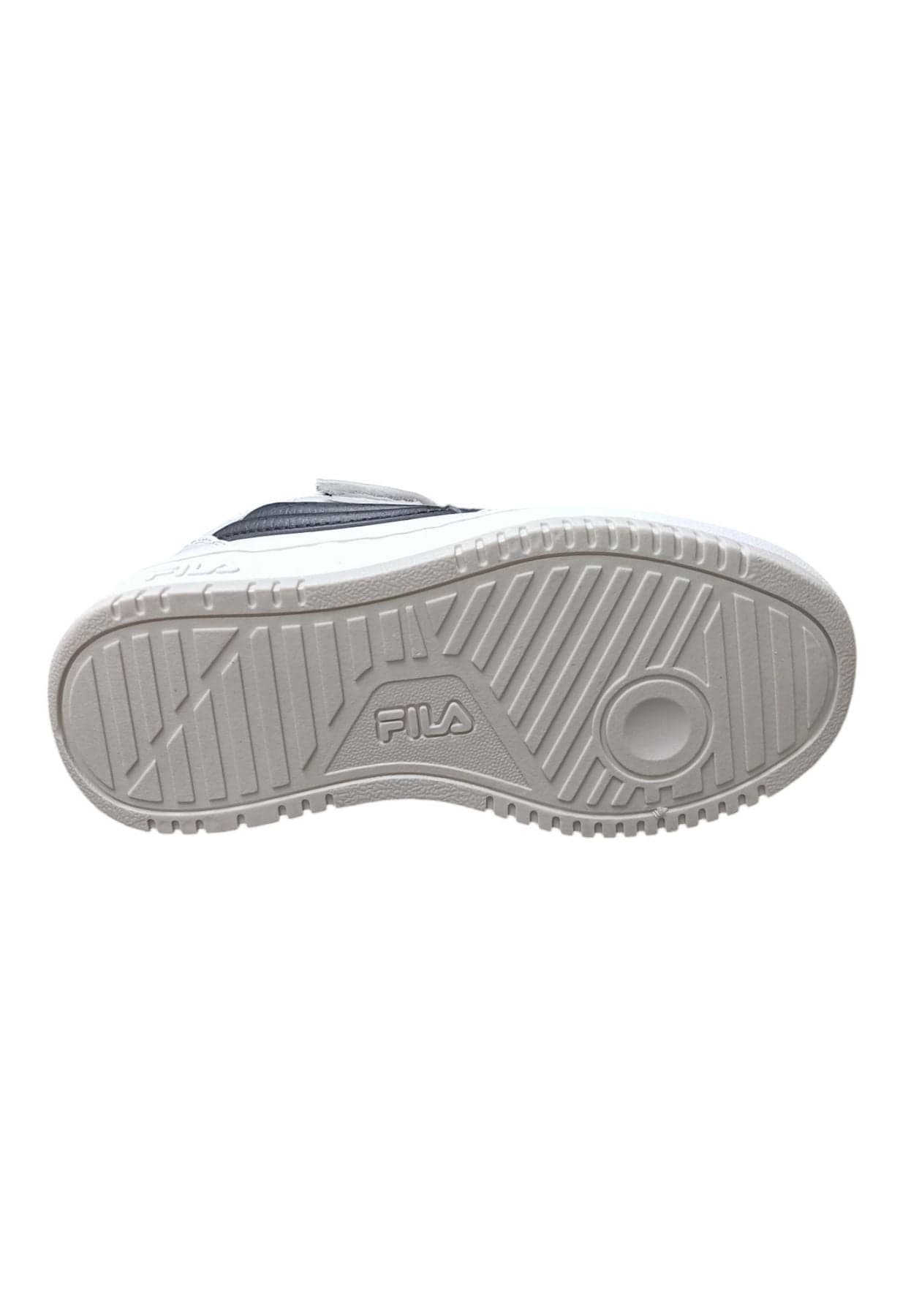 Scarpe sneakers Unisex bambini fila REGA  bianco-nero-celeste-grigio laccio elastico e velcro in Ballerine Scarpetteria Gica - Trani, commercioVirtuoso.it