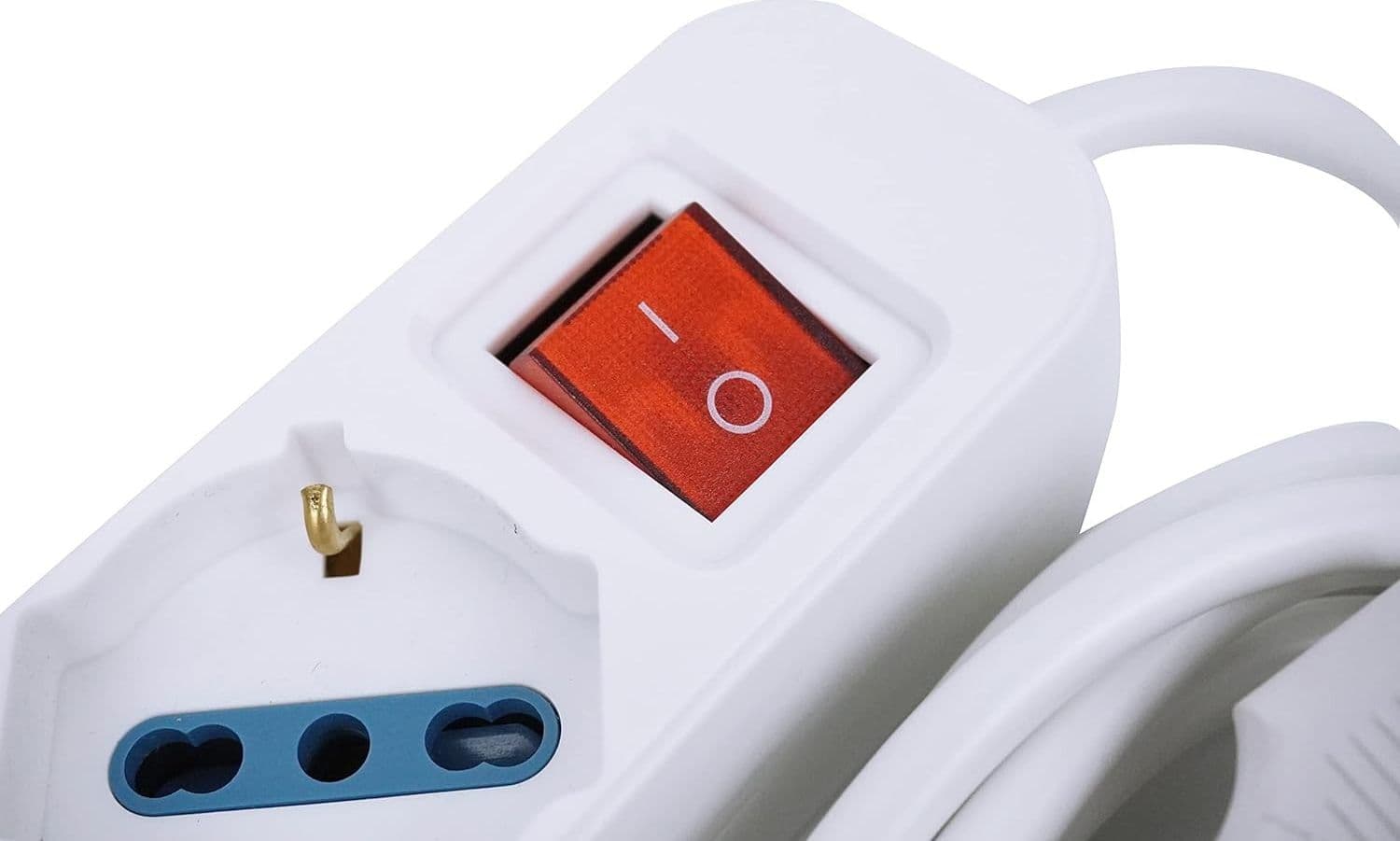MULTIPRESA SHUKO BIPASSO 10 E 16 AMP 3 POSTI CIABATTA ELETTRICA CON INTERRUTTORE - 4