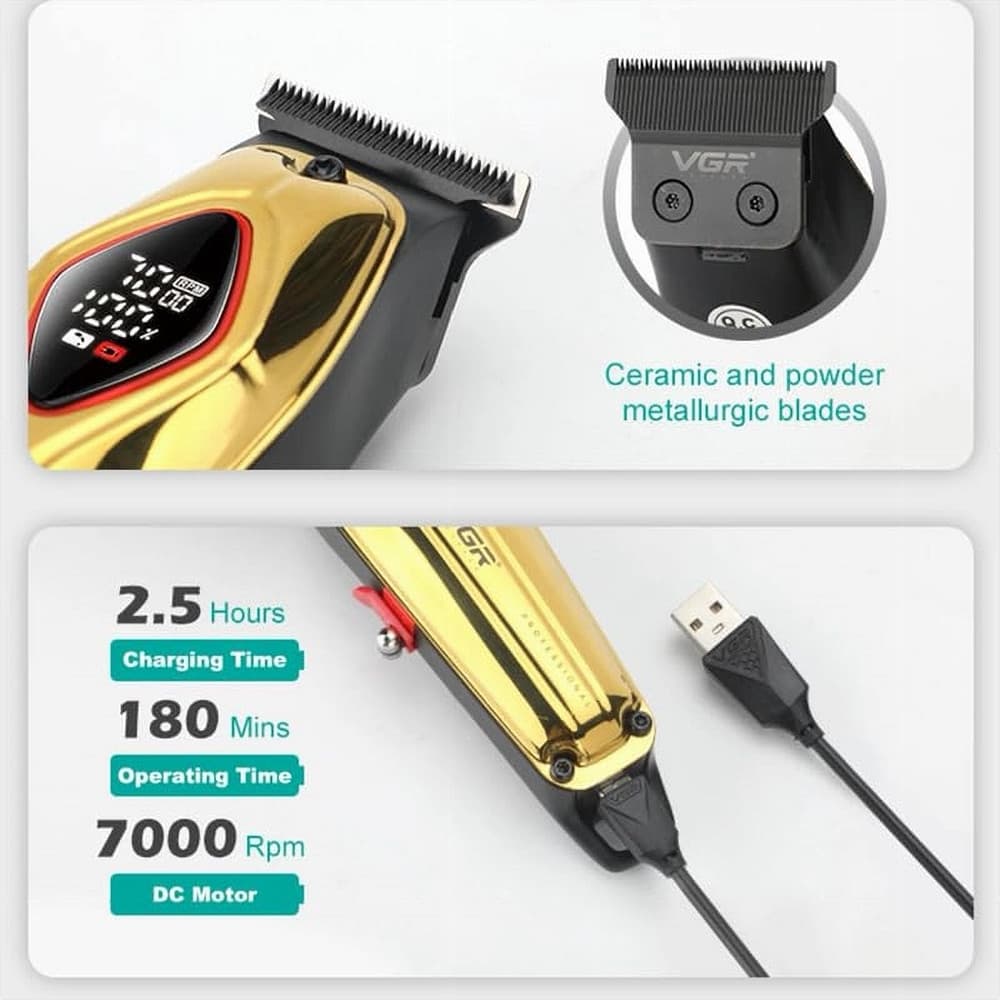 Tagliacapelli Professionale VGR V-945 – Rasoio e Trimmer Barber Precisione - 20
