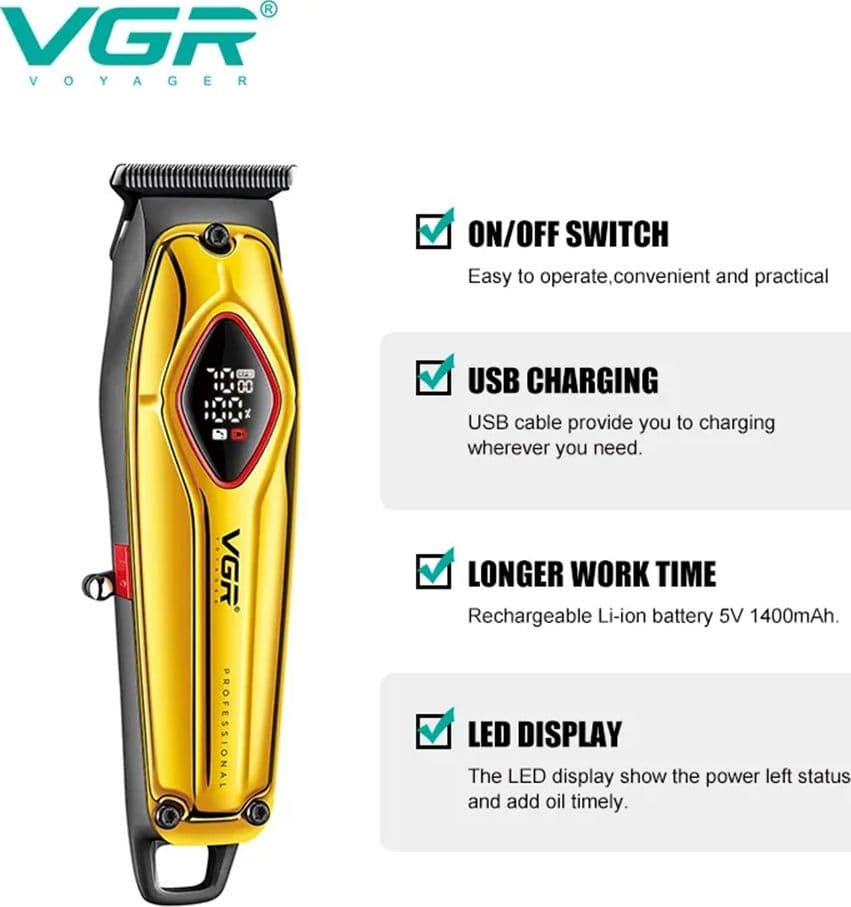 Tagliacapelli Professionale VGR V-945 – Rasoio e Trimmer Barber Precisione - 17