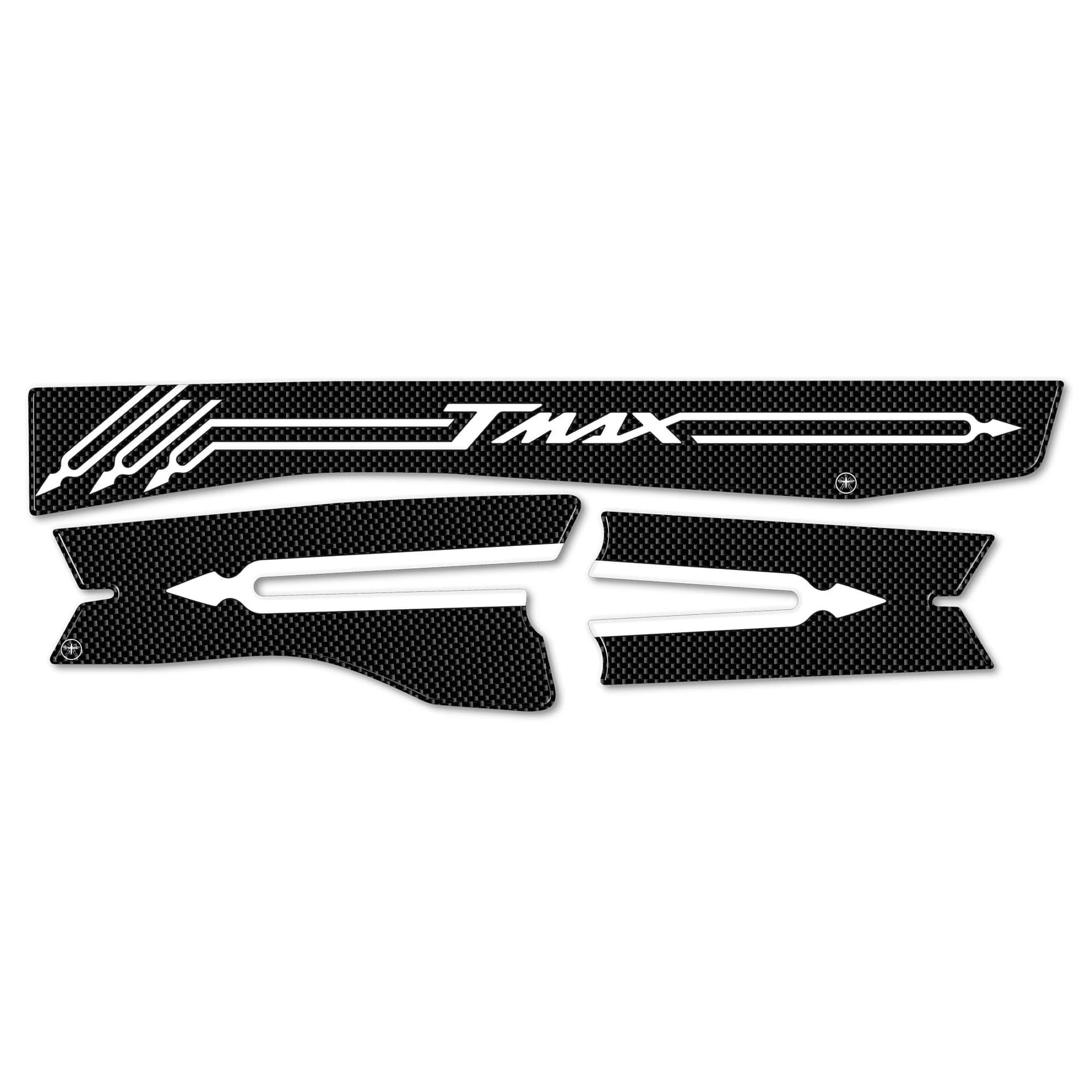 ADESIVI 3D carbonio TMAX 530 compatibili per CARTER CINGHIA YAMAHA T max 2012-16 - 6